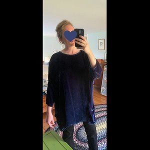 Cut Loose Blue Velour Tunic (OS)